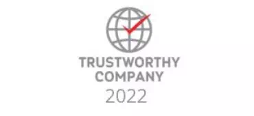 Srebrny logotyp trustworthy company 2022